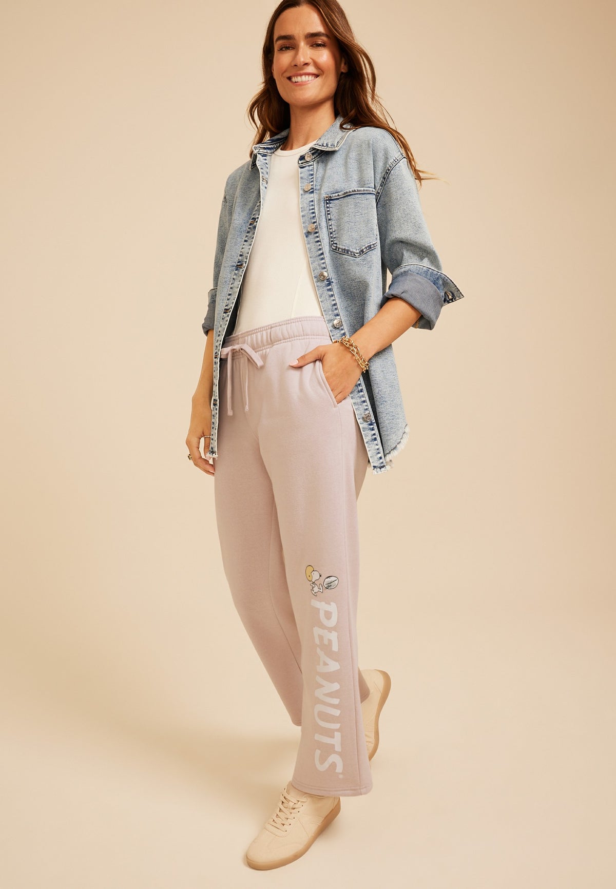 Peanuts Snoopy Football Wide Leg Pant