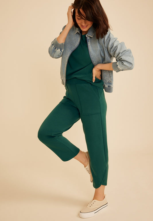 Cloud Scuba Knit High Rise Tulip Hem Pant