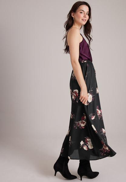 Floral High Rise Maxi Skirt