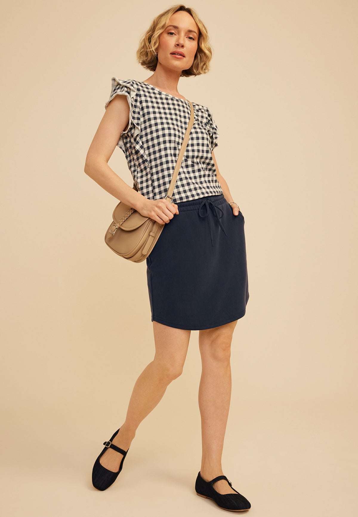 Cloud Scuba Knit High Rise Skort