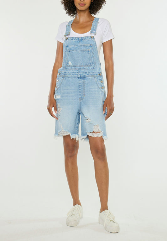 KanCan™ 90s Boyfriend Ripped Hem 7in Shortall