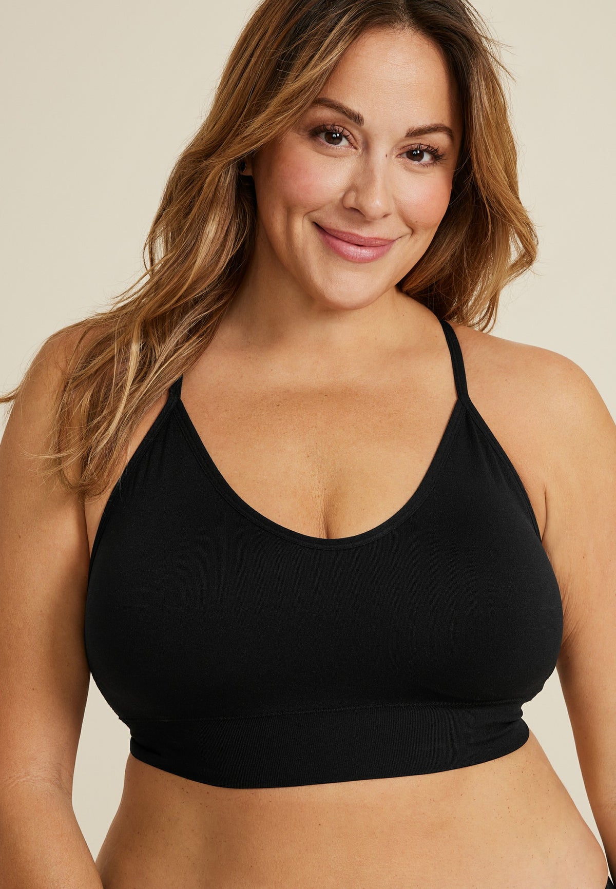 True Stretch Smooth Simple Strap Bralette