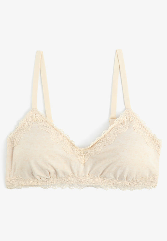 Simply Comfy Heathered V Neck Bralette