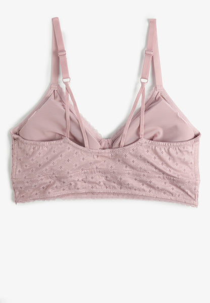 Vintage Lace Eyelet Jacquard Bralette