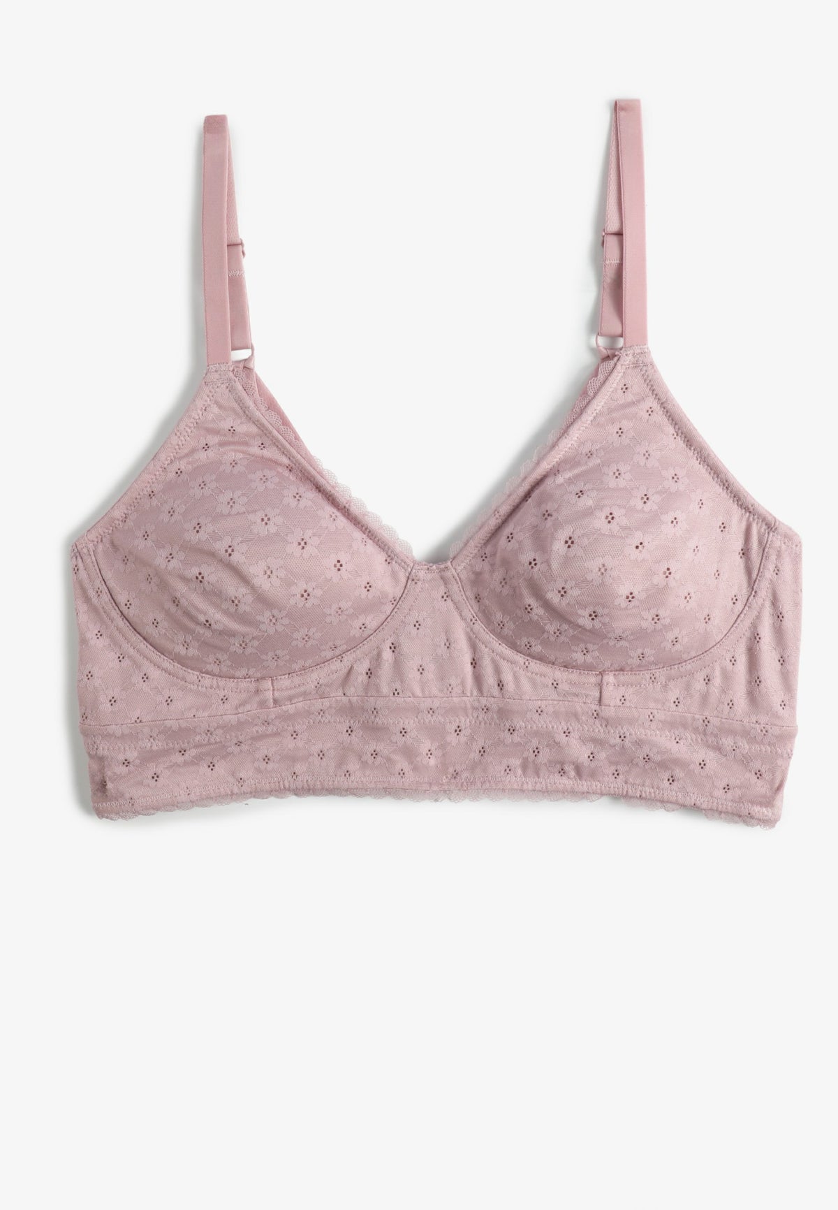 Vintage Lace Eyelet Jacquard Bralette