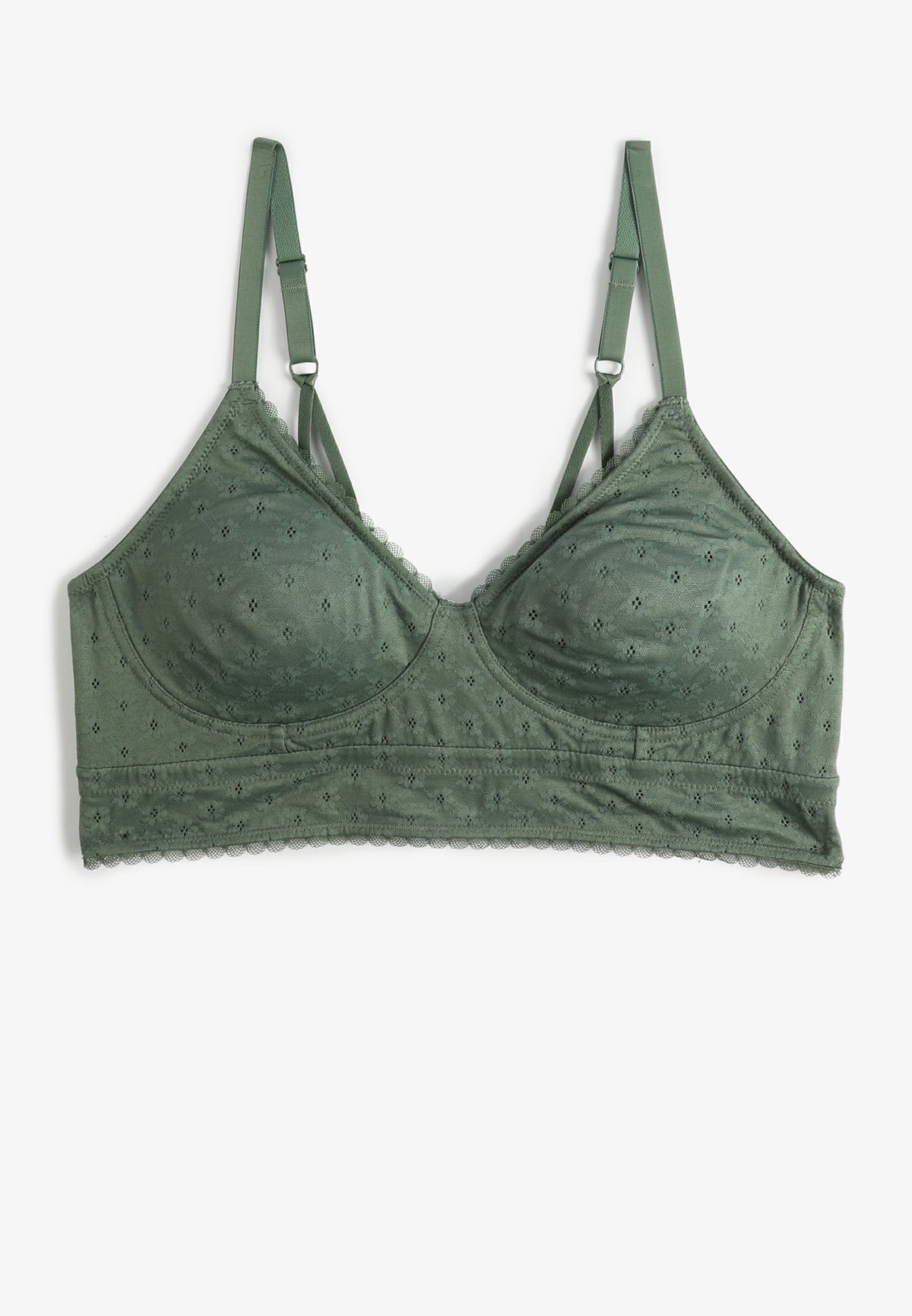 Vintage Lace Eyelet Jacquard Bralette
