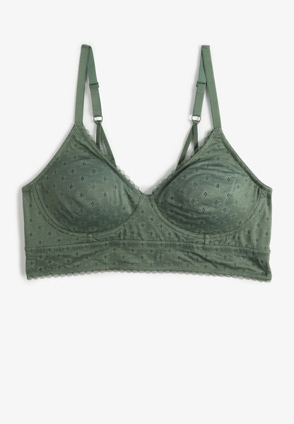 Vintage Lace Eyelet Jacquard Bralette