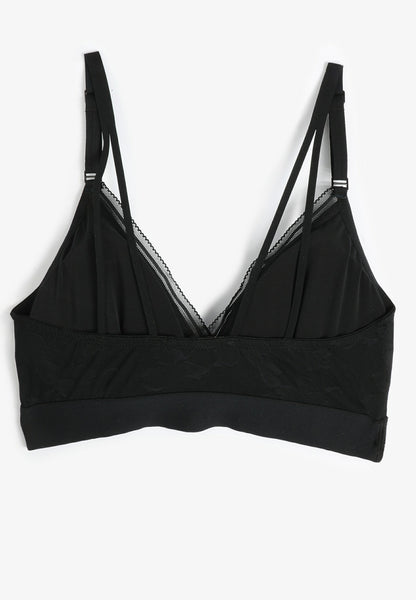 Vintage Lace Floral V Neck Bralette