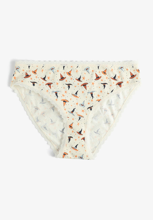 Simply Comfy Cotton Witch Hat Bikini Panty