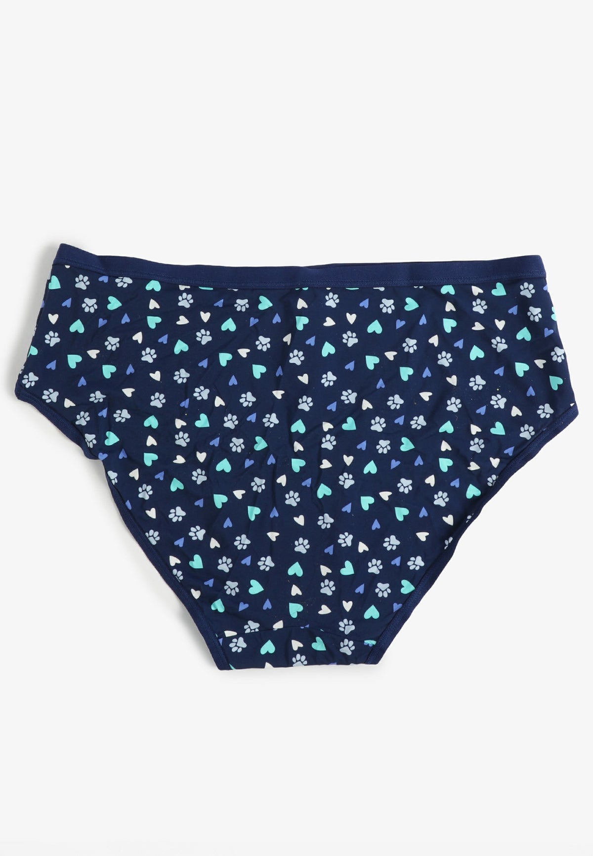 True Stretch Jersey Heart And Paw Print Hipster Panty
