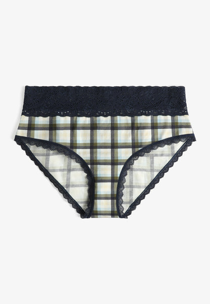 Simply Comfy Cotton Plaid Hipster Panty