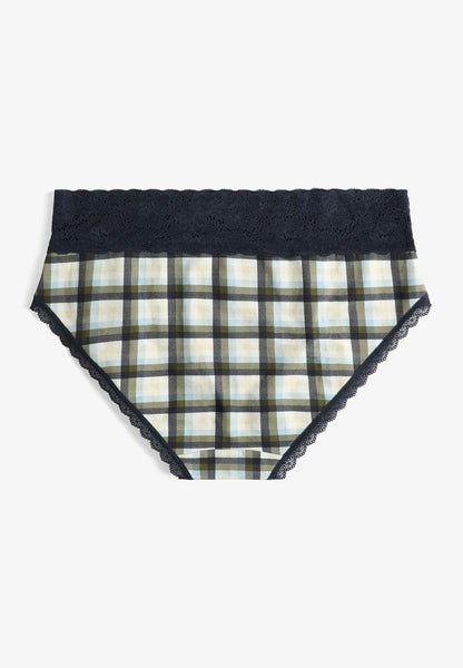 Simply Comfy Cotton Plaid Hipster Panty
