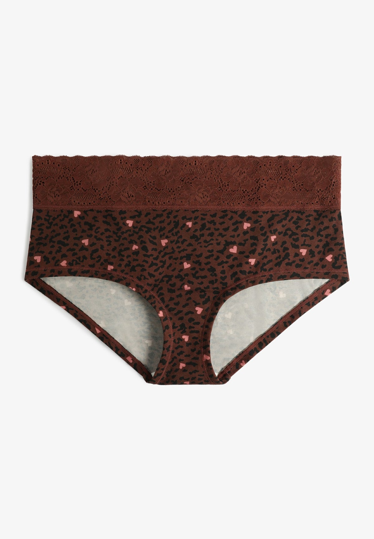 Simply Comfy Cotton Leopard Heart Boybrief Panty
