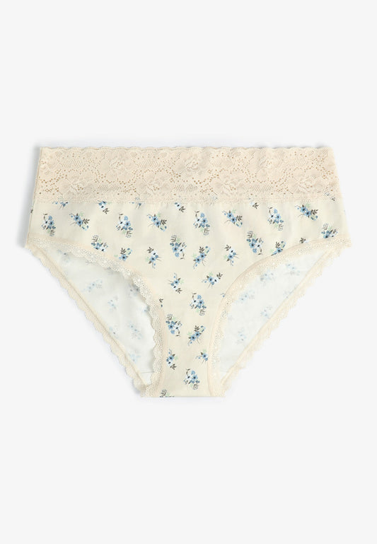 Simply Comfy Cotton Floral Print Hipster Panty