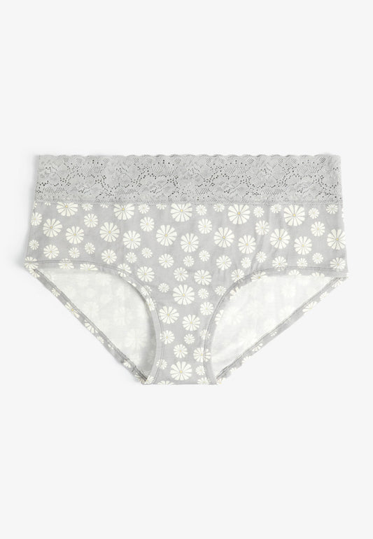 Simply Comfy Cotton Daisy Print Boybrief Panty