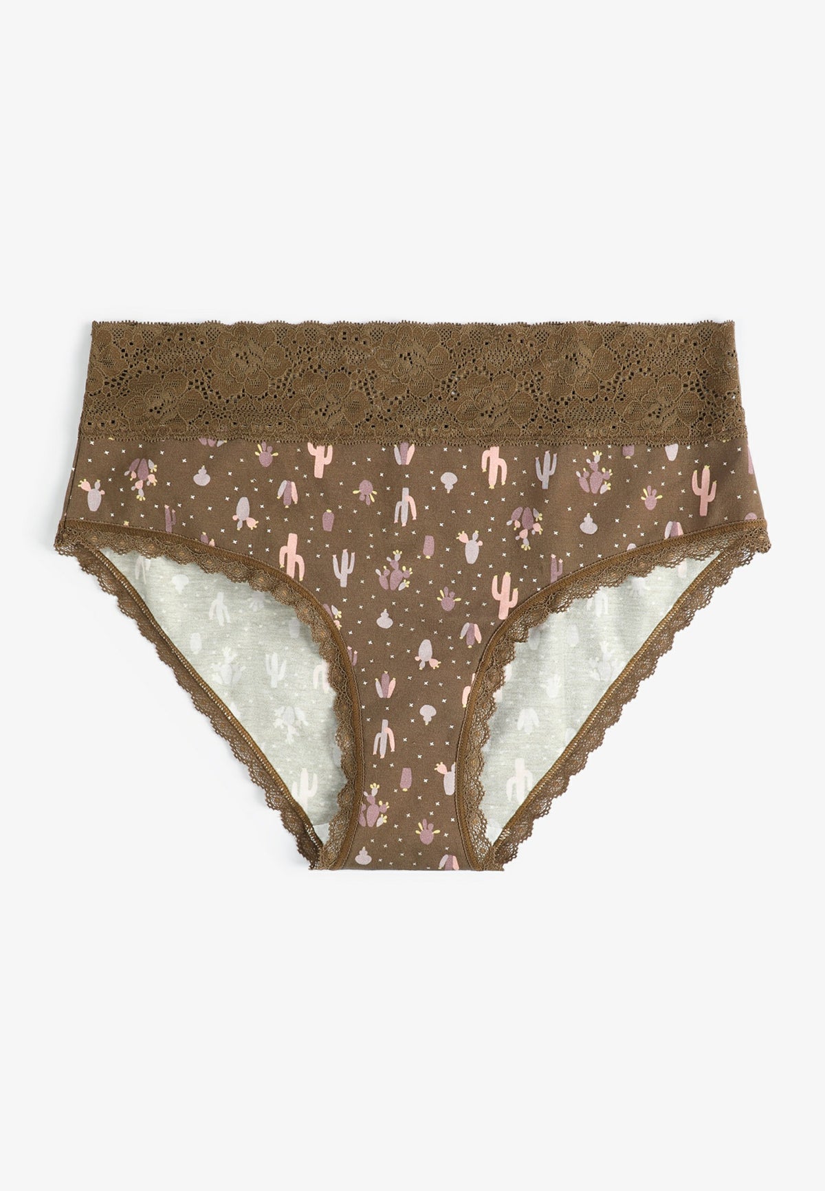 Simply Comfy Cotton Cactus Print Hipster Panty