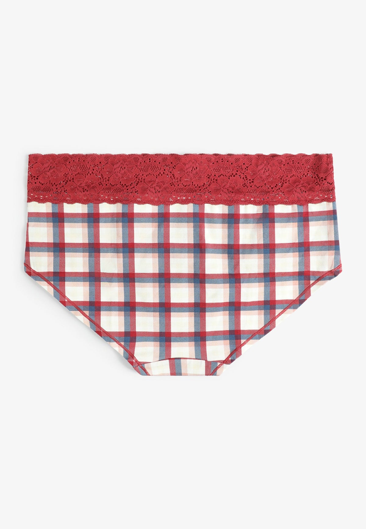 Simply Comfy Cotton Plaid Print Boybrief Panty