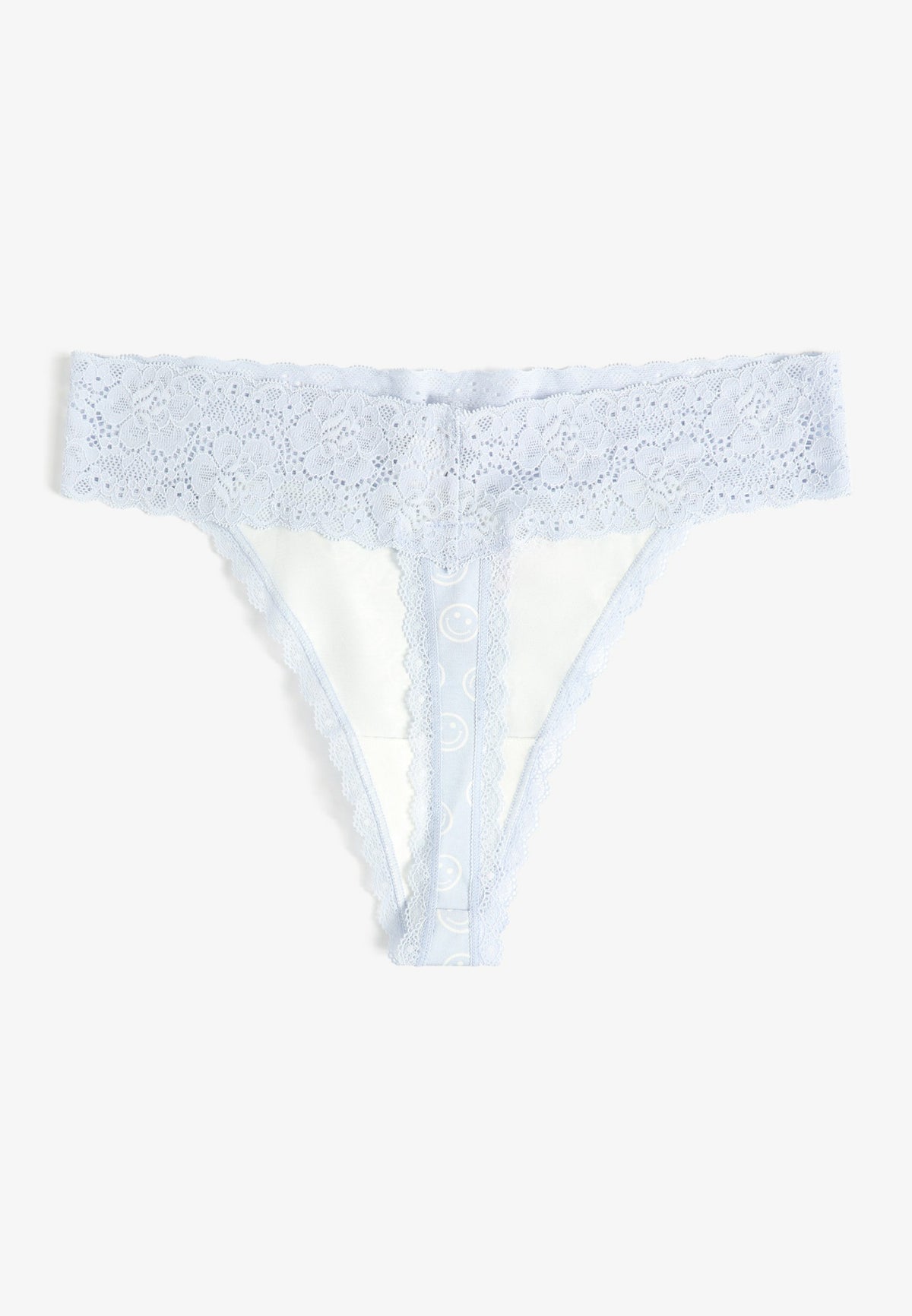 Simply Comfy Cotton Smiley Face Thong Panty