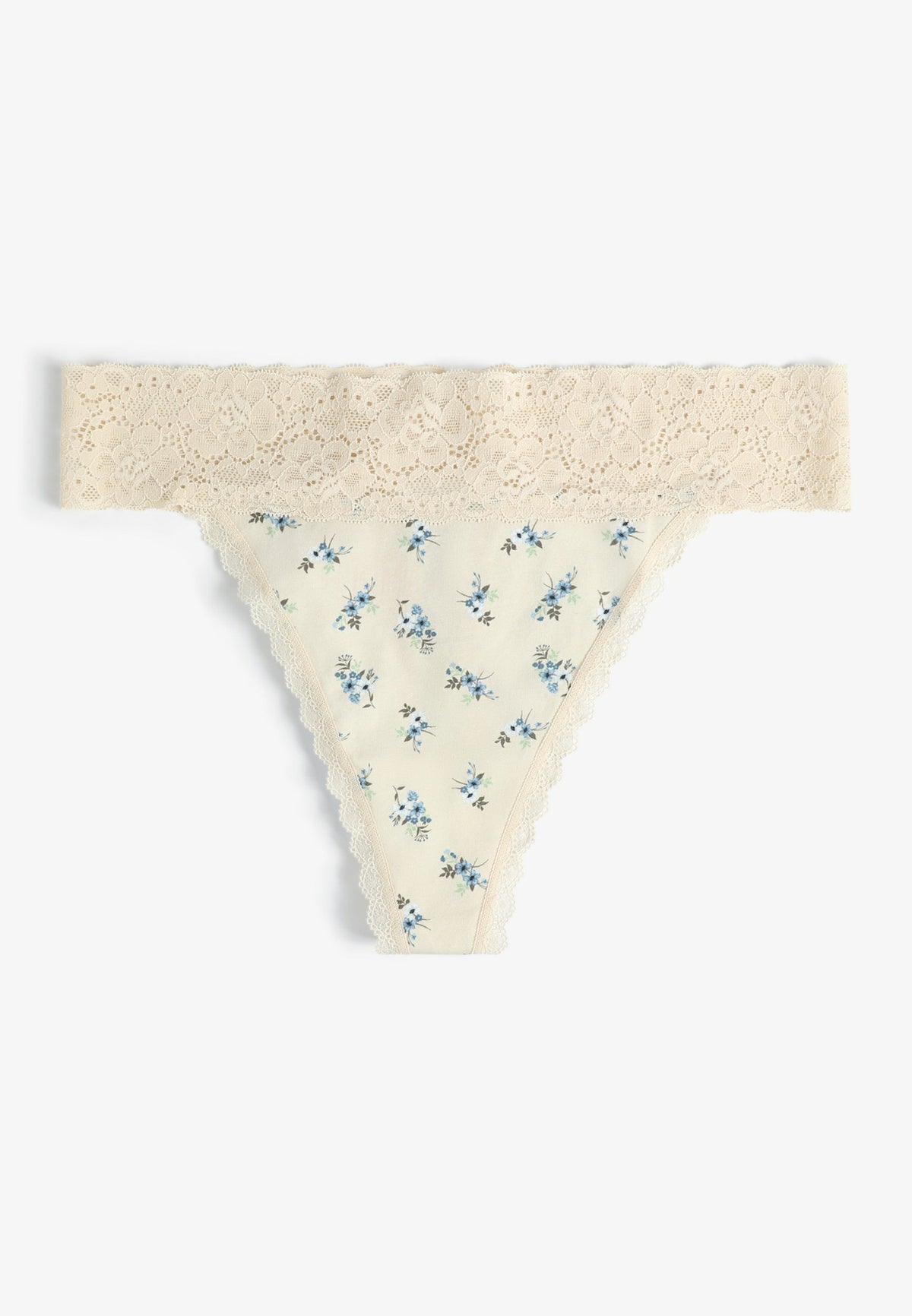 Simply Comfy Cotton Floral Thong Panty