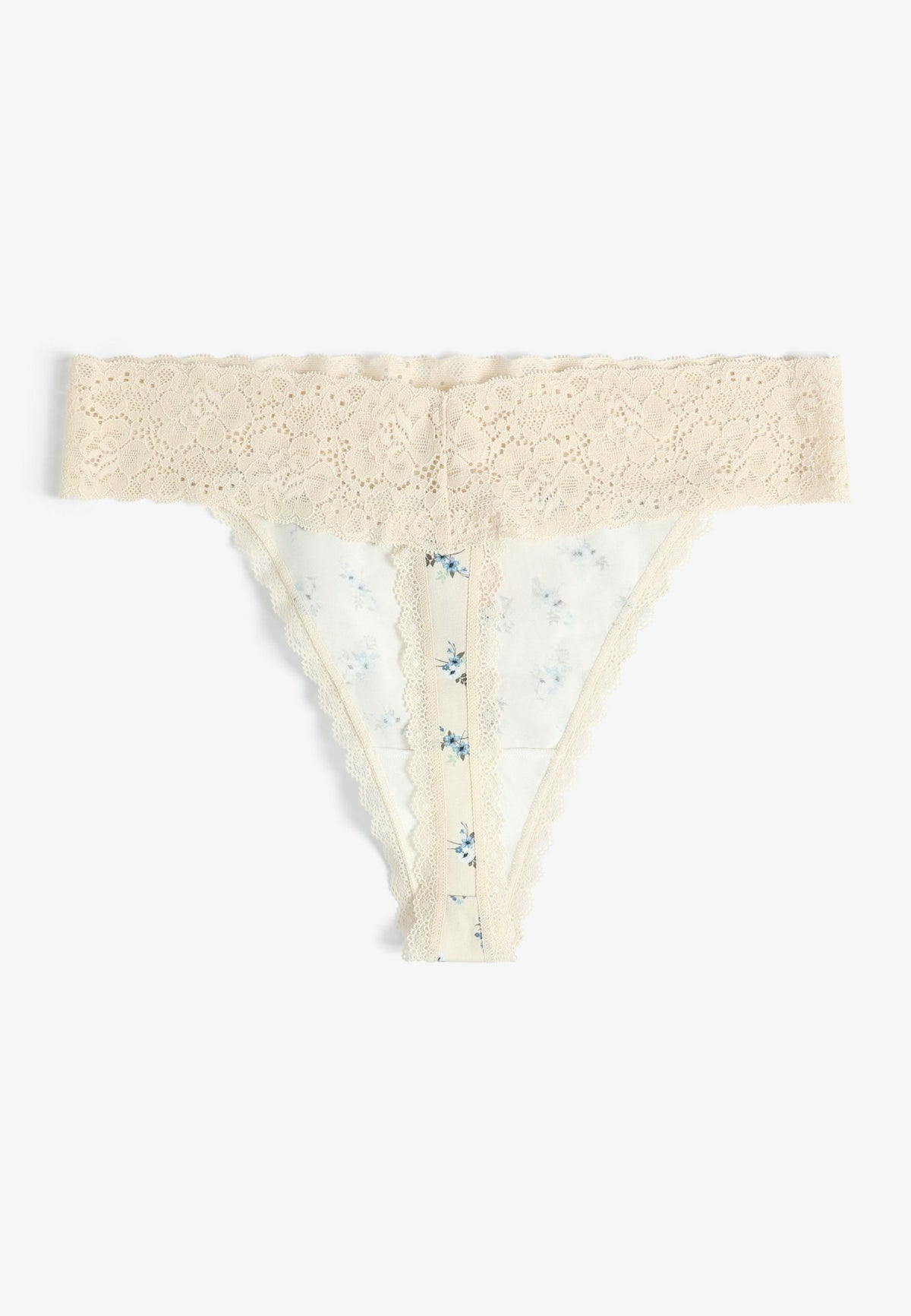 Simply Comfy Cotton Floral Thong Panty