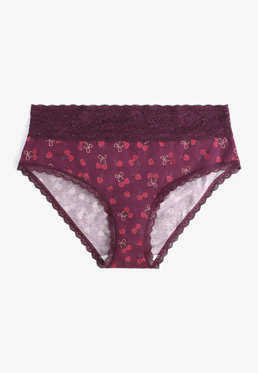 Simply Comfy Cotton Cherry Print Hipster Panty