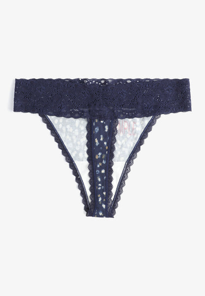 Simply Comfy Cotton Printed Thong Panty