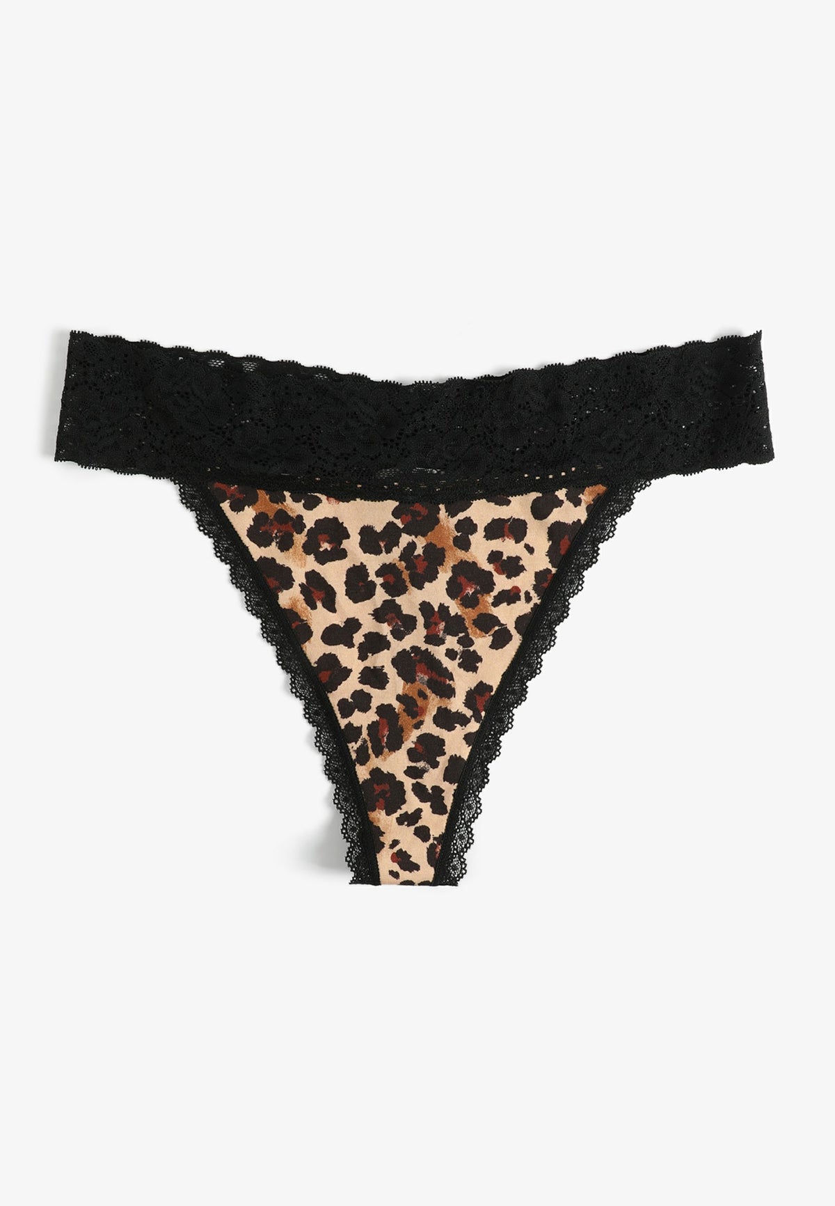 Simply Comfy Cotton Animal Print Thong Panty