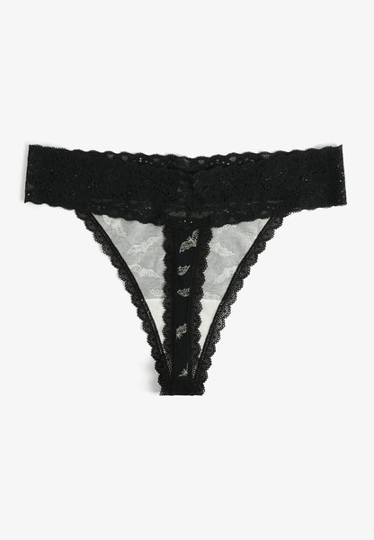 Simply Comfy Cotton Bat Print Thong Panty