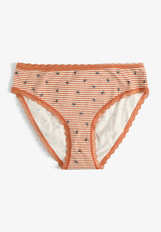 Simply Comfy Cotton Spider Print Bikini Panty