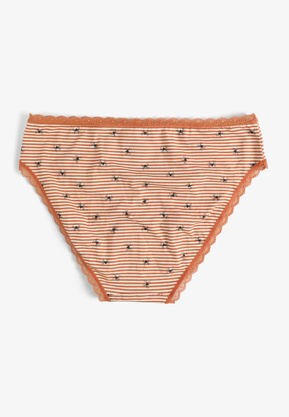 Simply Comfy Cotton Spider Print Bikini Panty