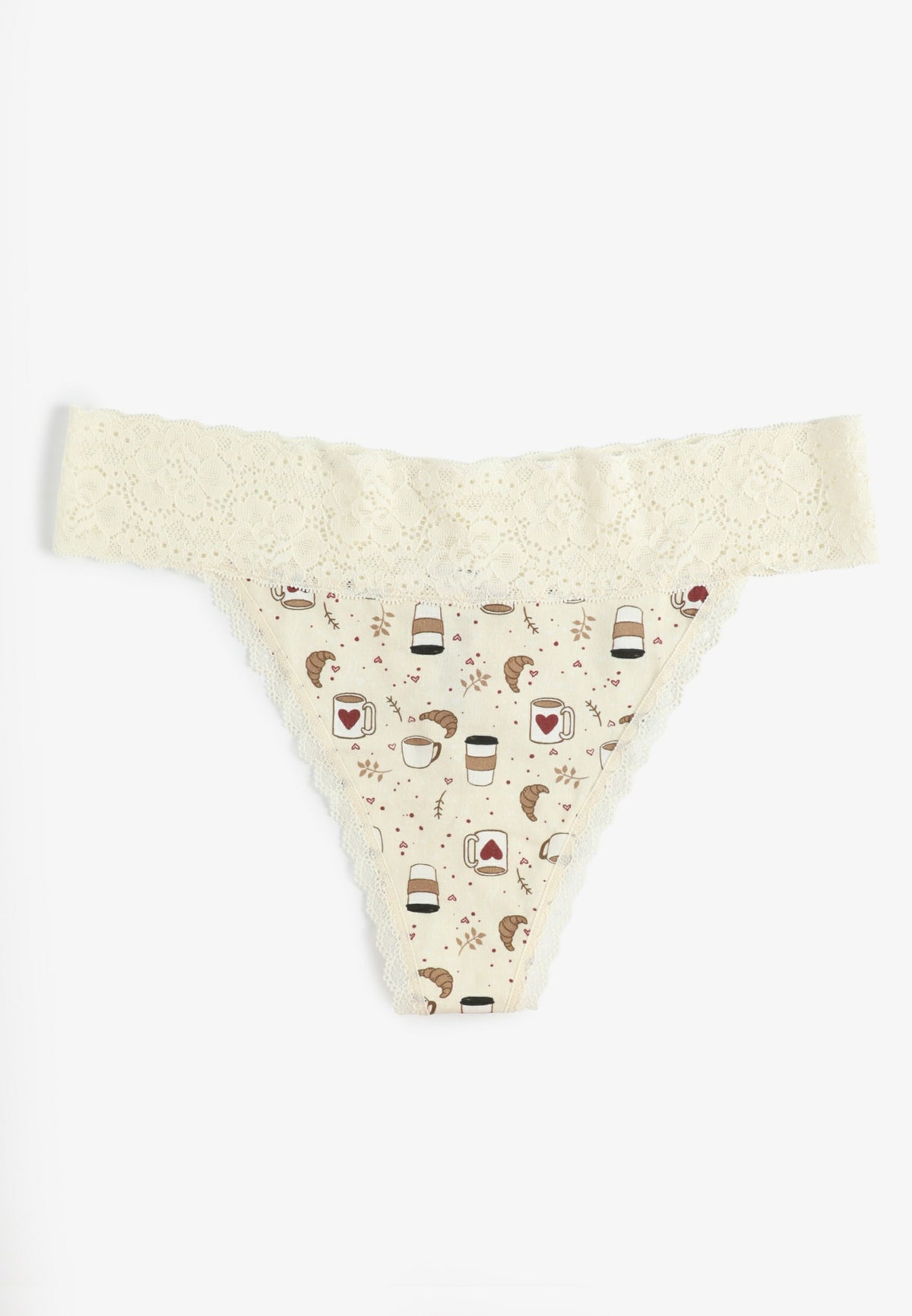 Simply Comfy Coffee Print Thong Panty
