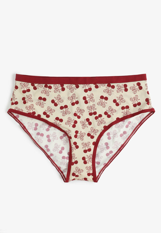 True Stretch Jersey Cherry Print Hipster Panty