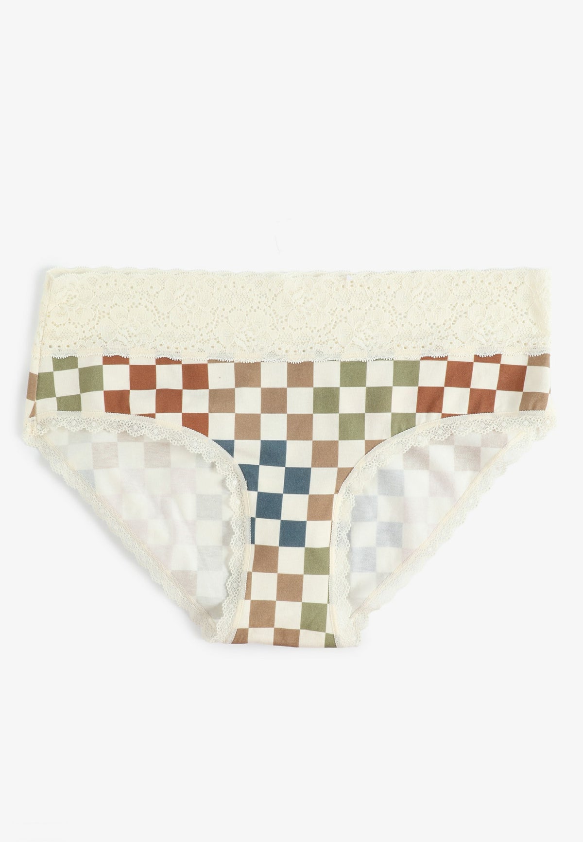 Simply Comfy Colorful Checker Print Hipster Panty