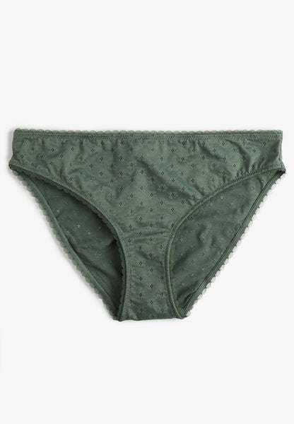 Vintage Lace Eyelet Jacquard Bikini Panty