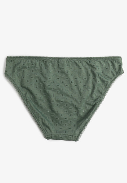 Vintage Lace Eyelet Jacquard Bikini Panty