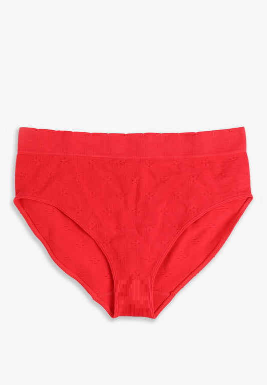 True Stretch Seamless Eyelet Floral Hipster Panty