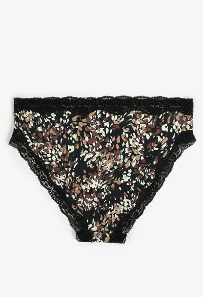 True Stretch High Waist Jersey Printed Bikini Panty