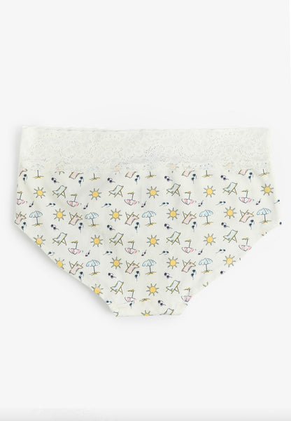 Simply Comfy Cotton Beach Print Boybrief Panty