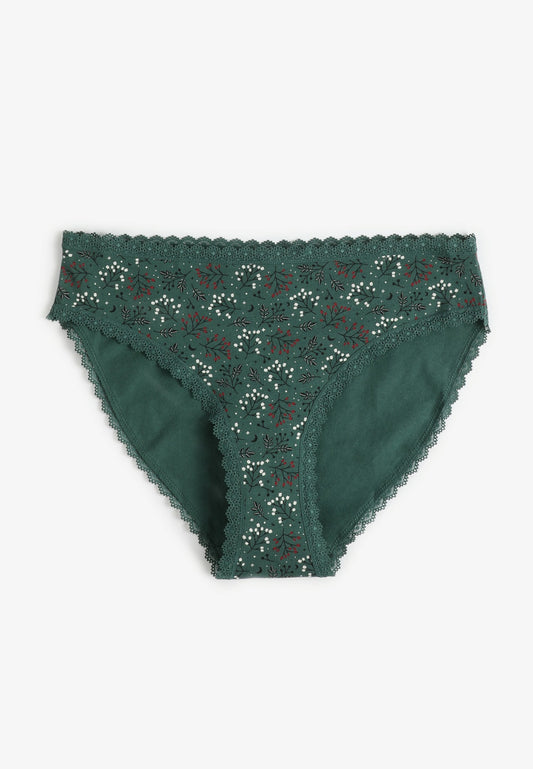 Simply Comfy Festive Printed Bikini Panty
