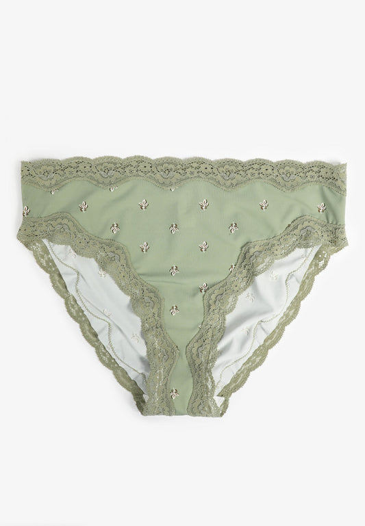 True Stretch High Waist Jersey Floral Bikini Panty