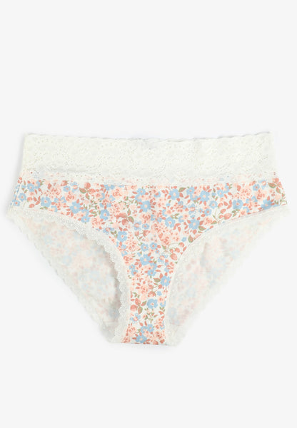 Simply Comfy Cotton Floral Print Hipster Panty