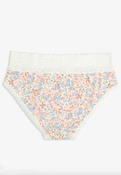 Simply Comfy Cotton Floral Print Hipster Panty