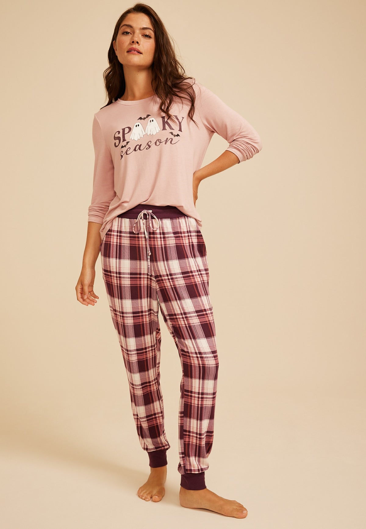 Spooky Season Long Sleeve Top And Jogger Pajama Set