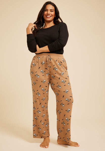 Plus Size Snoopy Halloween Wide Leg Pajama Pant