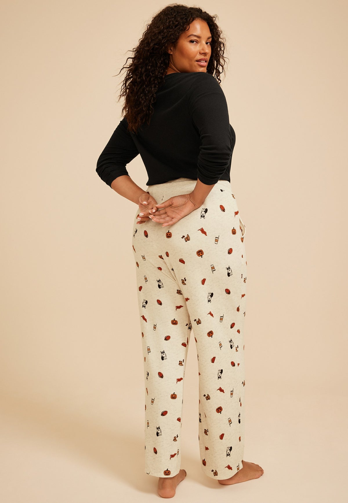Plus Size Fall Icons Wide Leg Pajama Pant