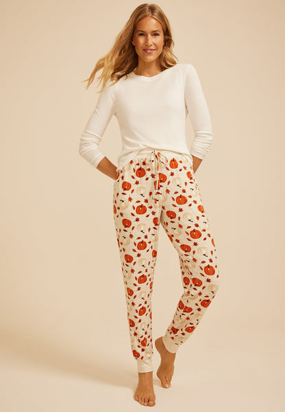 Pumpkin Hacci Jogger Pajama Pant