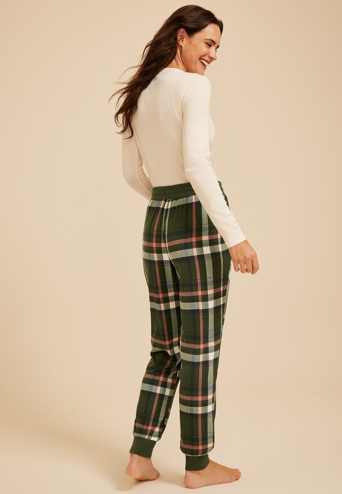 Plaid Hacci Jogger Pajama Pant
