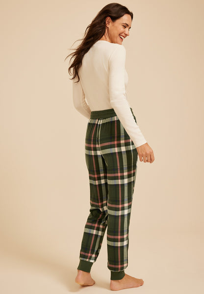 Plaid Hacci Jogger Pajama Pant