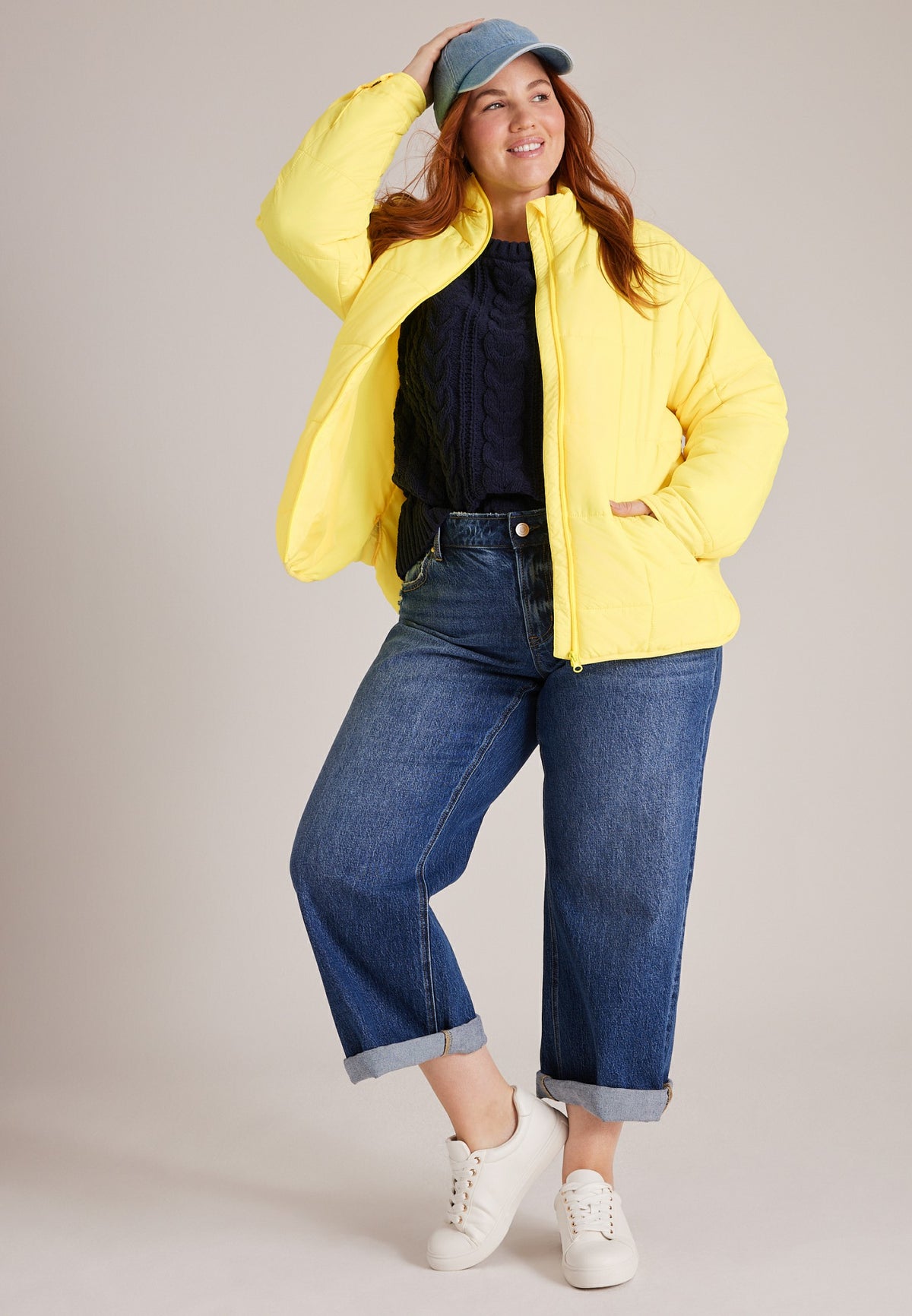 Plus Size Packable Quilted Puffer Jacket