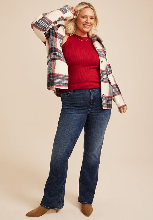 Plus Size 24/7 Cozy Variegated Ribbed Highline Tank Top